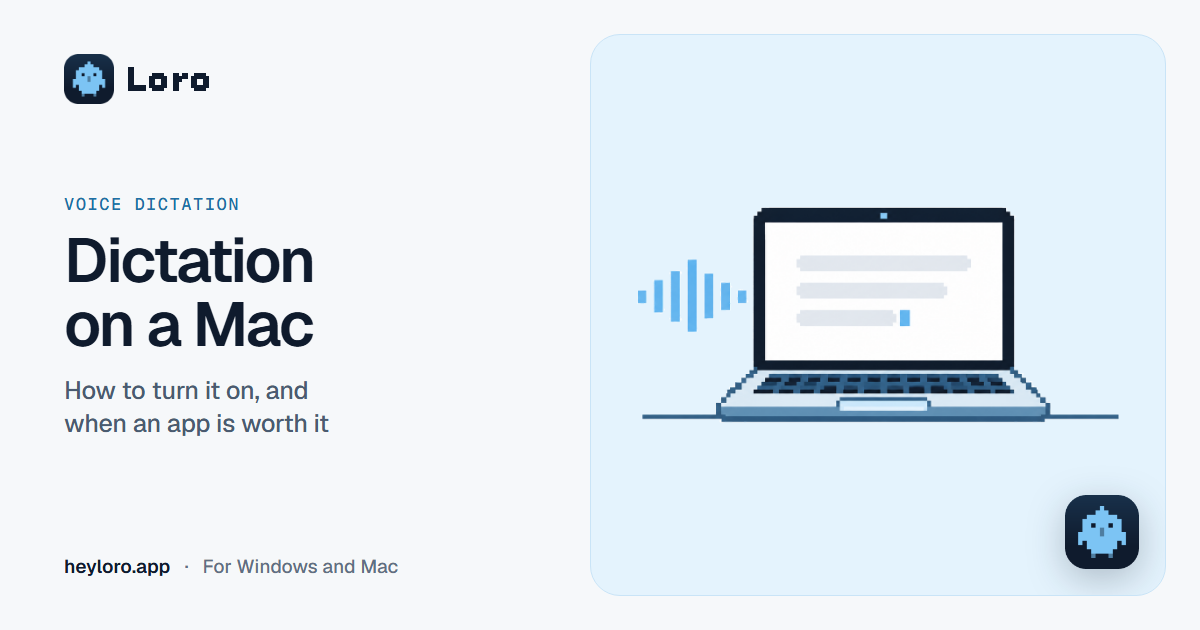 Dictation on a Mac: how to turn it on, and when an app is worth it