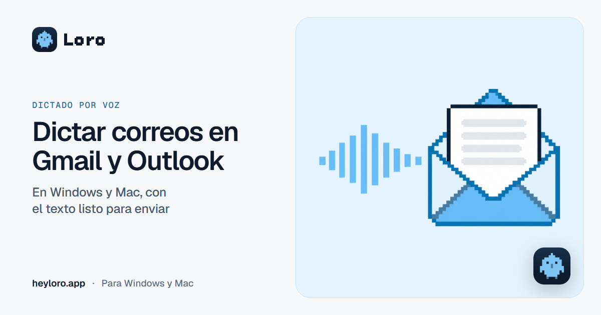 Cómo dictar correos en Gmail y Outlook con la voz